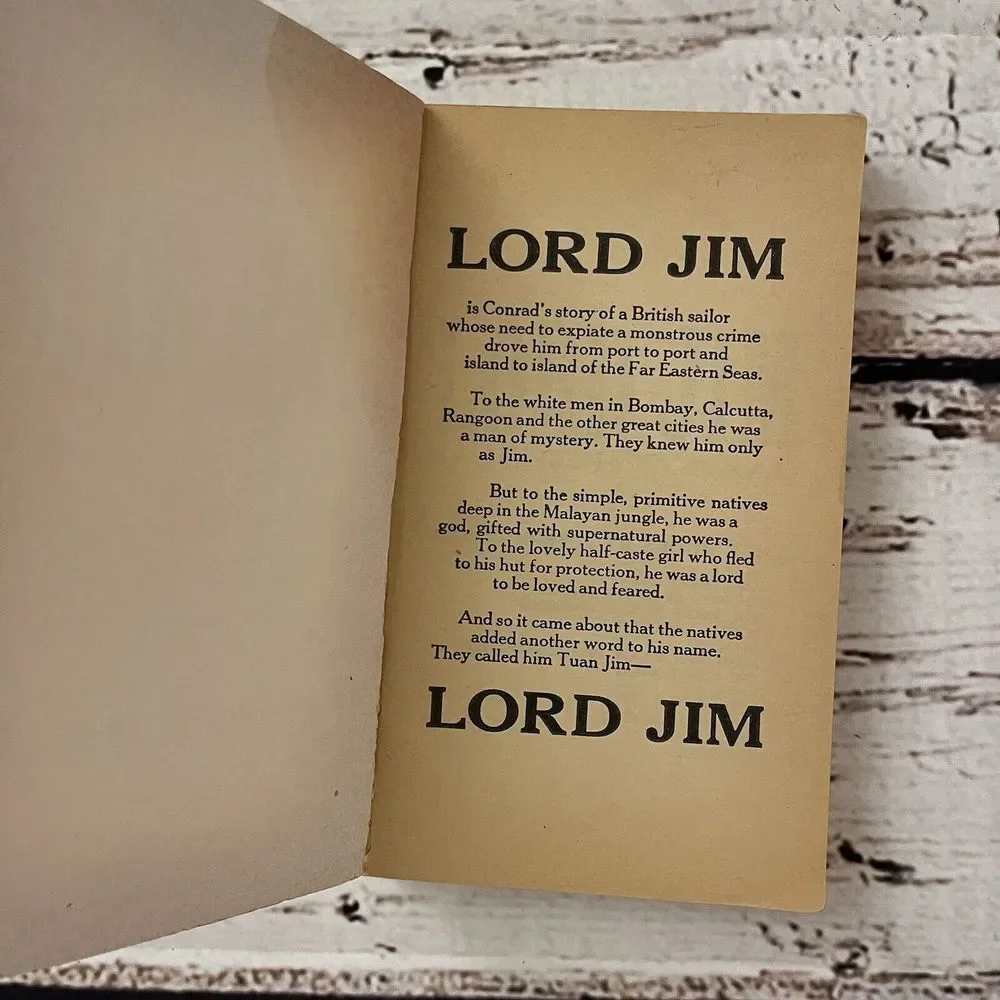 Lord‎ Jim Novel by Joseph Conrad Bantam Books Paperback 1957